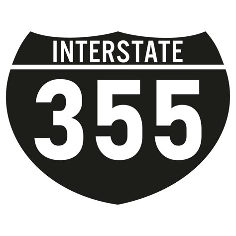 Interstate 355 Sign Vinyl Decal Sticker Nicedecal
