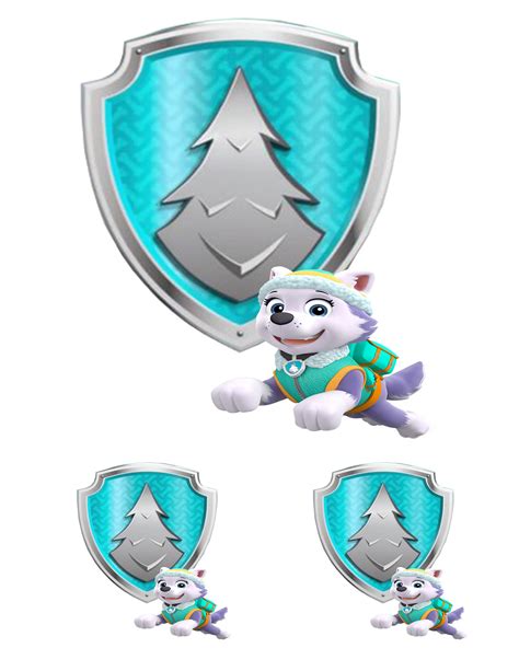 Stickers Paw Patrol Badge Everest Decals 7 And Pair Of Etsy