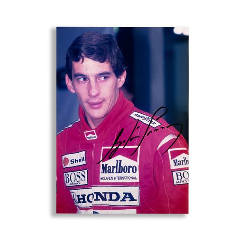 Ayrton Senna Signed Autograph Photograph Mclaren 1988