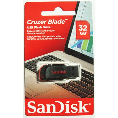 Pen Drive Sandisk 32gb Cruzer Blade Lacrado Original R 2290 Em