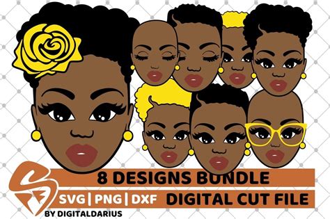 Free hair icons in various ui design styles for web and mobile. 8x Pretty Black Woman with Short Hair svg, Melanin Girl ...