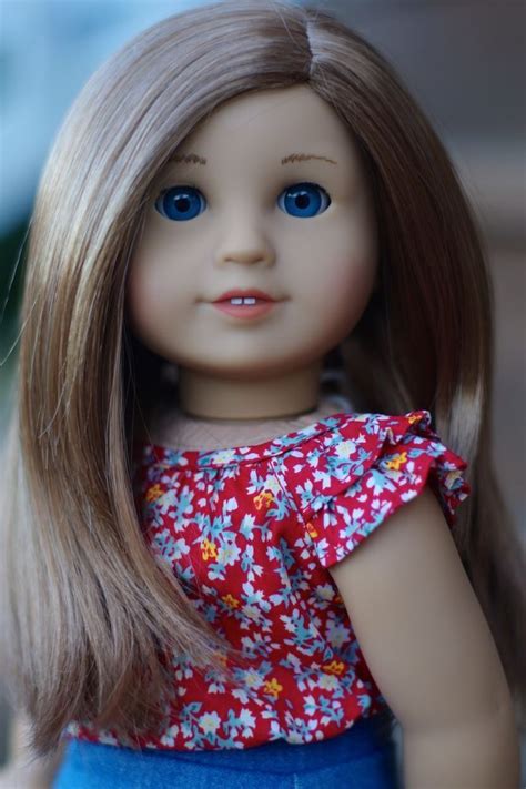 american girl doll custom jess with 39 caramel wig blue eyes ooak outfit american girl doll