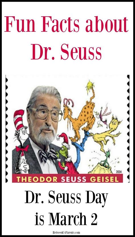 Fun Facts About Dr Seuss For Kids Facts About Dr Seus