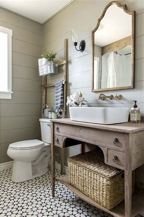 Modern vanity with retro affair 25+ Marvelous Modern Farmhouse Bathroom Vanity Ideas ...