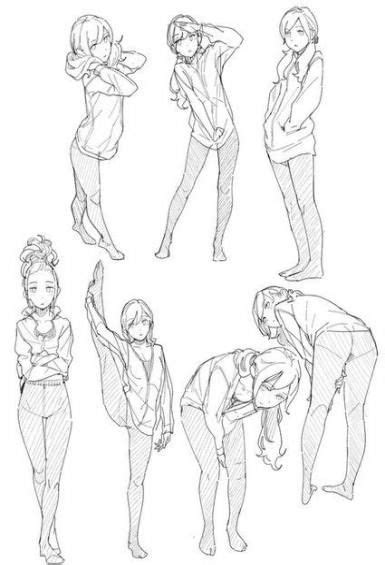 Standing Anime Poses Poses Standing Anime Drawing Pose Reference Draw