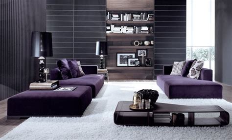 The color is so sophisticated and rich. 15 Catchy Living Room Designs with Purple Accent | Home ...
