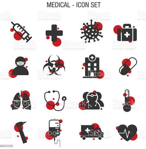 Medical Contagion Icon Set Stock Illustration Download Image Now
