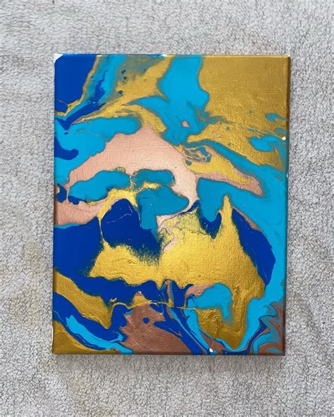 Metallic Seas Acrylic Pour Painting Sold Get This Beautiful