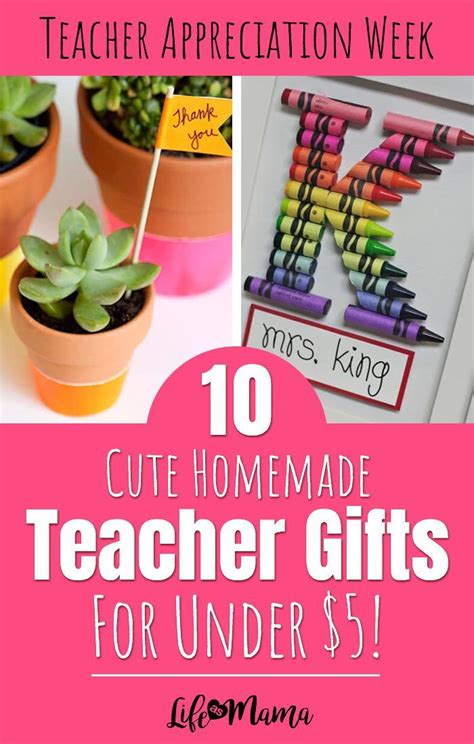 Any gift card balance left over will stay in their account for future use. 10 Cute and Creative Homemade Teacher Gifts For Under $5 ...