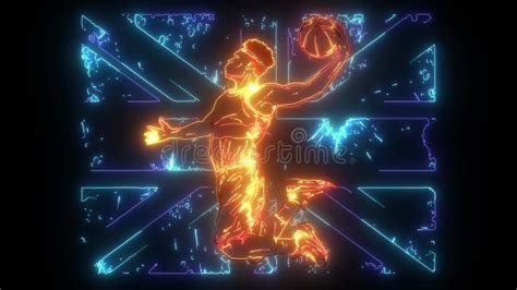 Basketball Player Man Running With Ball Animation Stock Video Video