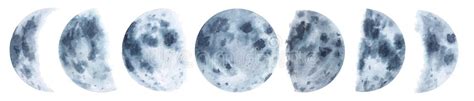 Moon Phases Watercolor Stock Illustrations 399 Moon Phases Watercolor