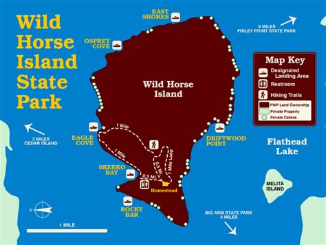 Wild Horse Island State Park Map Flathead Lake State Park Wild Horse