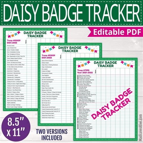 This Printable Daisy Badge Tracker Will Make It Easy For Girl Scout