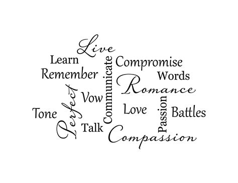 Love Marriage Word Collage Vinyl Wall Decal Love Romance Wordle