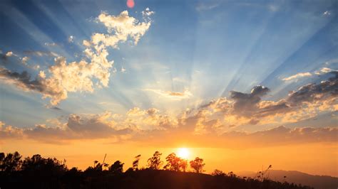 Free Photo Sunrise Behind Clouds Clouds Nature Sky Free Download