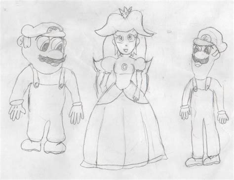 Mario Bros And Peach By Princess Rose On Deviantart