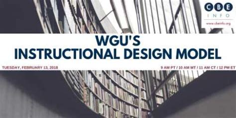 CBEinfo.org: WGU Instructional Design Model