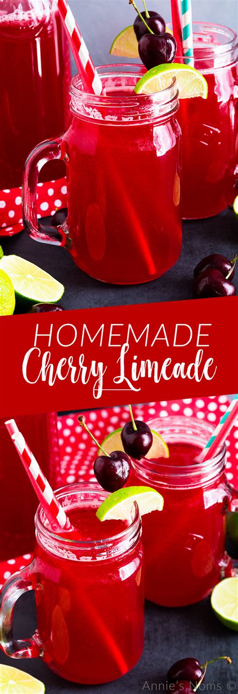 Homemade Cherry Limeade Recipe Cherry Limeade Delicious Drink