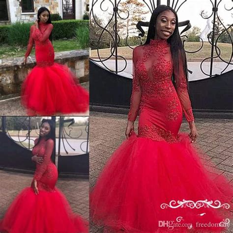 Fajarv Red And Black Prom Dresses 2019