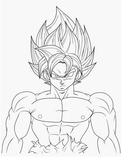 Universalsurvival - Goku Ultra Instinct Coloring PNG Image
