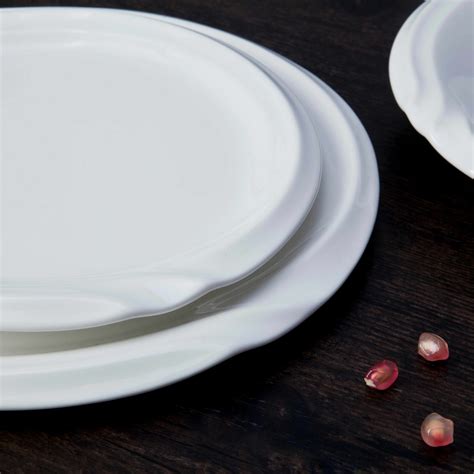 12 Piece Restaurant White Porcelain Dinner Plates Bulk Two Eight