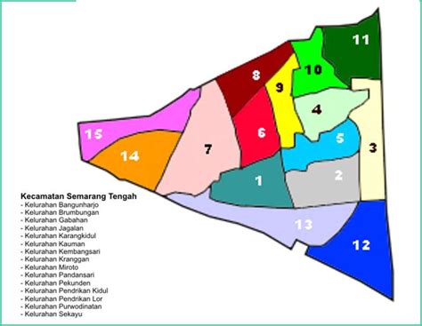 Peta Kecamatan Semarang Tengah Lokanesia