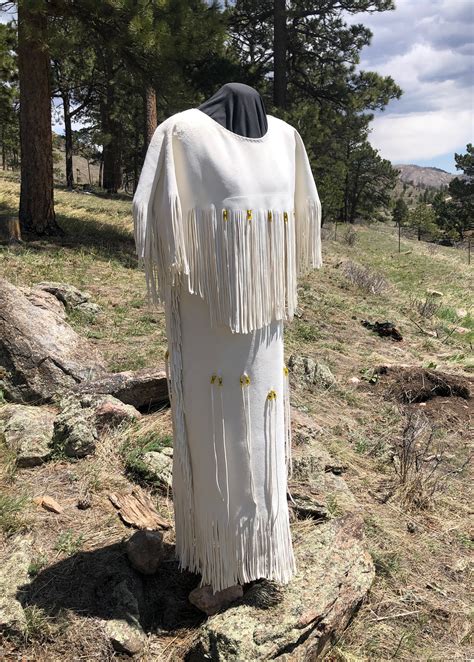 buckskin deerskin native american wedding dress plains indian etsy canada