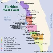 Florida Gulf Coast Hotel Map Piercing Column Galleria Di Immagini