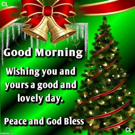 Bells And Christmas Tree Good Morning Quote Pictures Photos And