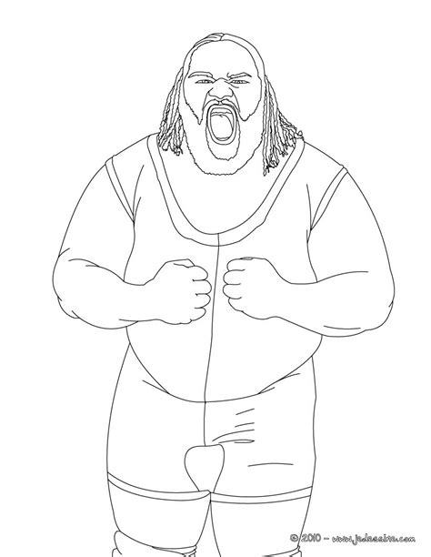 Wwe Kane Coloring Pages Sketch Coloring Page