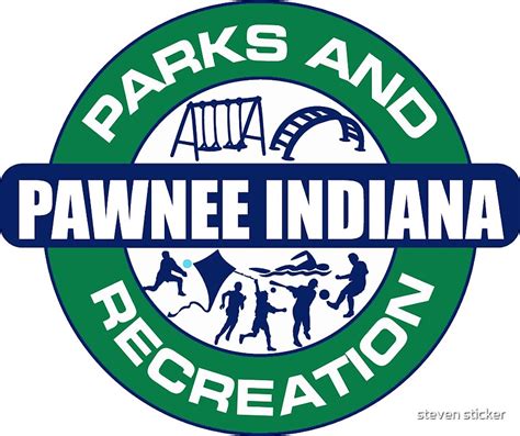 Pawnee Parks And Rec Logo Stickers By Stick Erman Redbubble