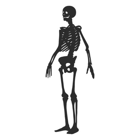 Shocked Skeleton Silhouette Transparent Png And Svg Vector File