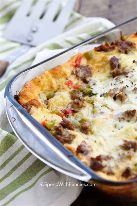 Overnight Sausage Breakfast Casserole Make Ahead