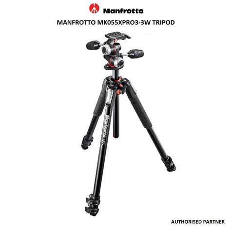 Manfrotto 055 Aluminum 3 Section Tripod Kit With 3 Way Head Future