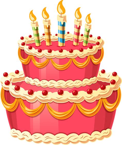 Birthday Cake With Candles Png Free Logo Image