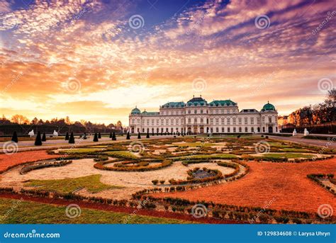 Upper Palace Belvedere At Sunrise Vienna Austria Stock Photo Image