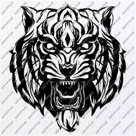 Tiger Svg File Tiger Original Svg Design Animals Svg Clip Art
