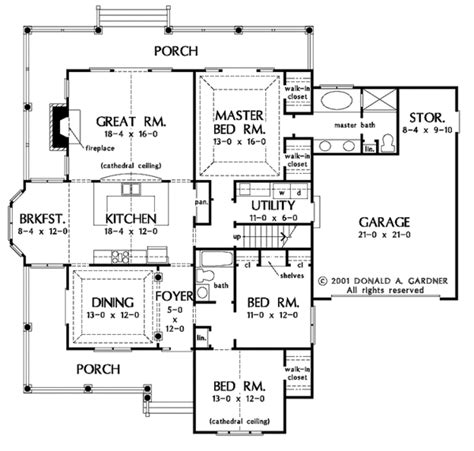 Country Style House Plan 3 Beds 2 Baths 1898 Sqft Plan 929 623