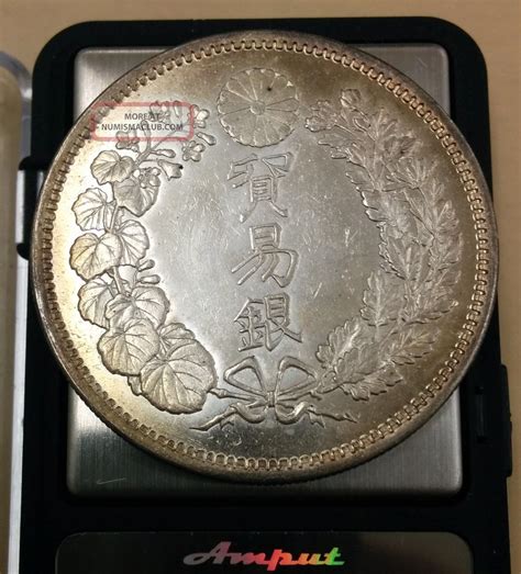 Japan Meiji 1en Silver Coin 1876 Year Meiji 9nen Trade Dollar 0208
