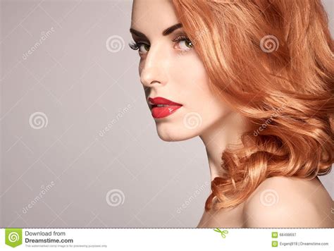 Beauty Portrait Woman Eyelashes Natural Makeup Stock Image Image Of