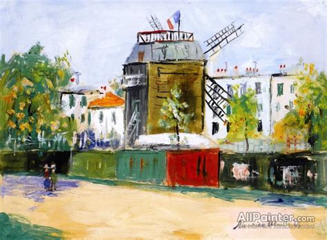Maurice Utrillo The Moulin De La Galette In Montmartre Oil Painting