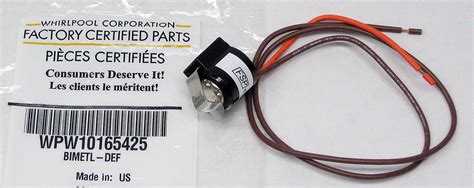 Whirlpool Refrigerator Defrost Thermostat Wp W10165425 Ap6016065