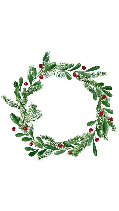 Christmas Wreath Iphone Wallpapers Wallpaper Cave