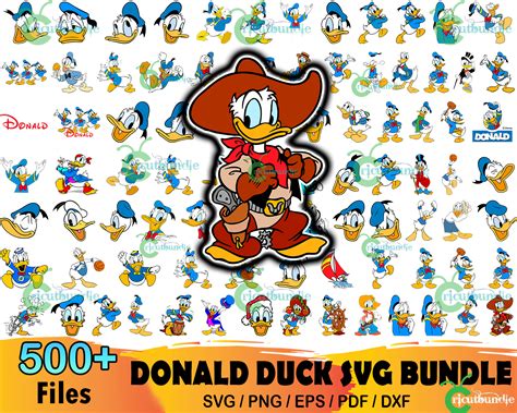 500 Donald Duck Svg Bundle Disney Svg Donald Duck Svg