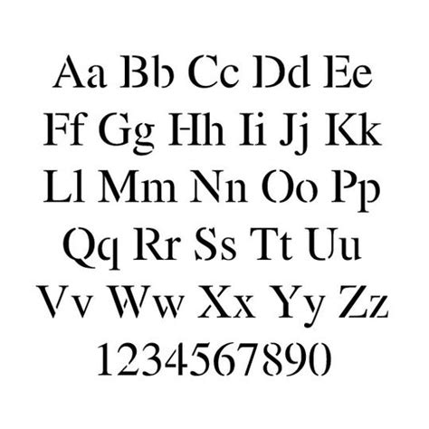 Times New Roman Letter And Number Stencil Set — Stencil Ease