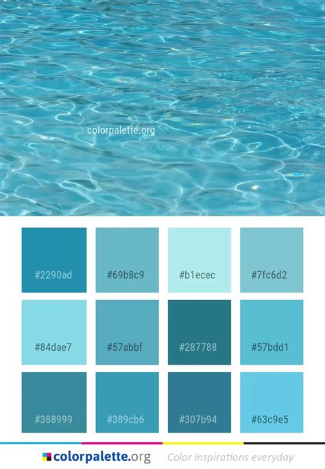Water Blue Aqua Color Palette