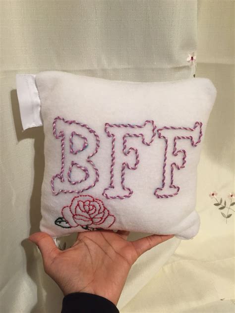 Bff Flower Pillow Best Friend Pillow Etsy
