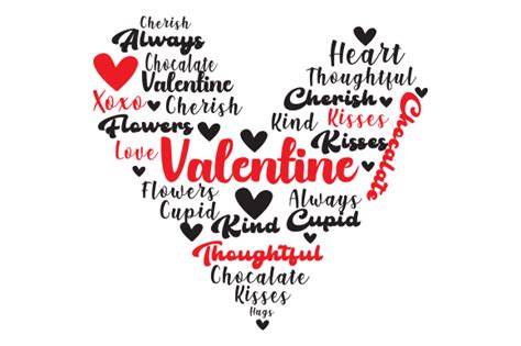 Valentine Word Art Svg Typography Graphic By Creative Design · Creative
