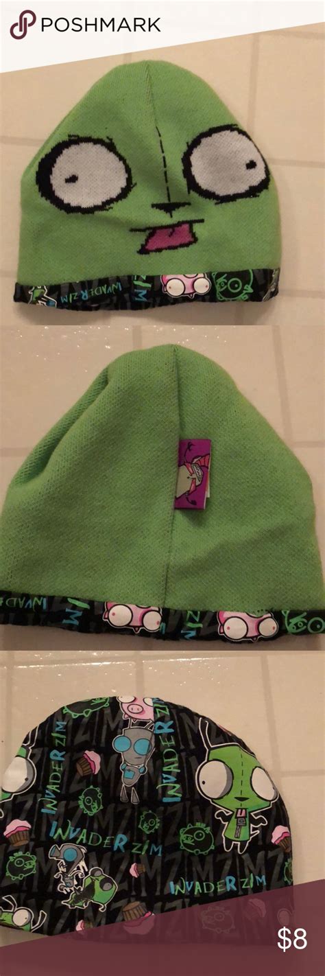Invader Zim Reversible Knit Hat Knitted Hats Hats Women Shopping