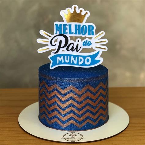 Bolo Dia Dos Pais Azul